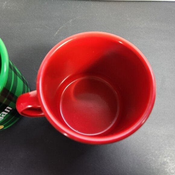 Captain Morgan Cups Lot of 2 Metal Enamel Ware Red and Green Advertising… - Picture 6 of 10